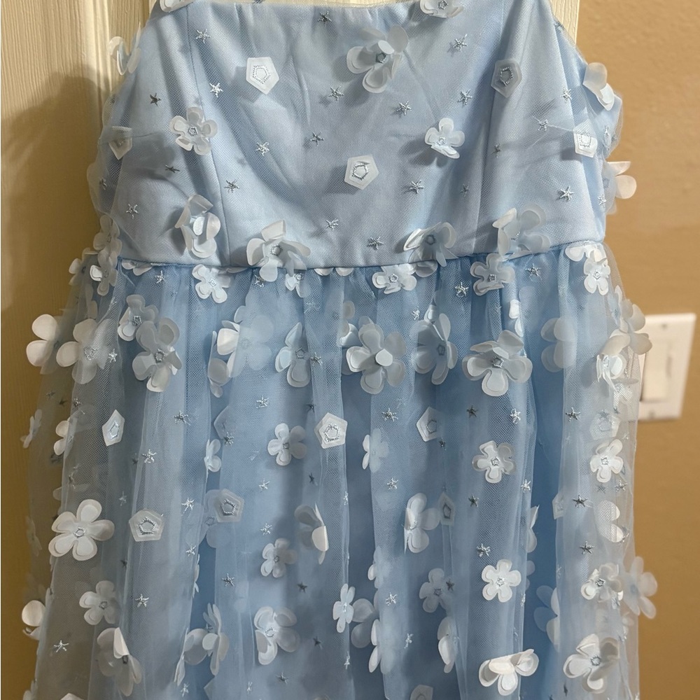 Altar'd State Blue Floral Mini Dress